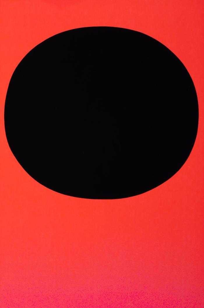 Ohne Titel (Aus: Modulation - Schwarzer Kreis auf Leuchtrotpink)