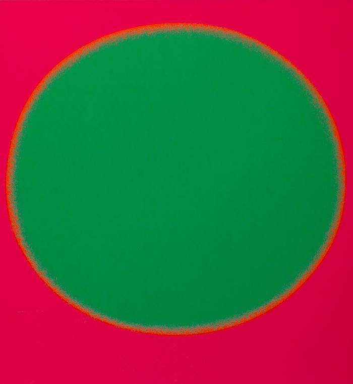Ohne Titel (Aus: Geiger WVG, VA - Grüner Kreis auf Leuchtpink)