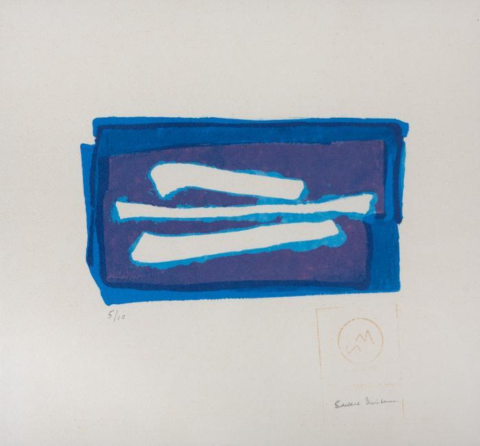 Weiße Schwinge auf violettem Feld / Blaue Blätter / Christus Pentecostas (1979)