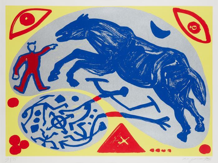 Pferd und Mongole