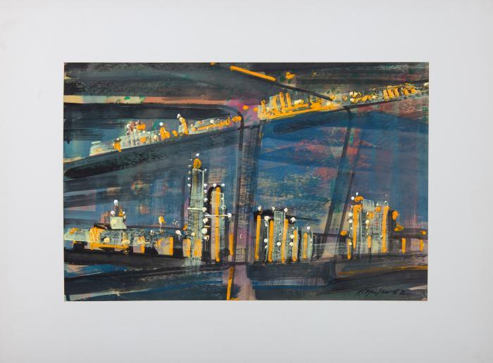 Ohne Titel (Industrieanlage bei Nacht)