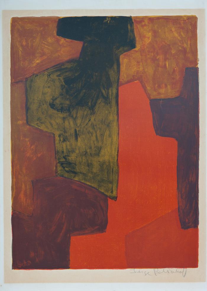 Composition orange et verte