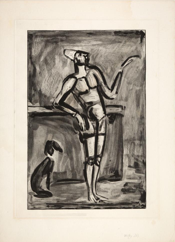 Clown au chien / Autoportrait