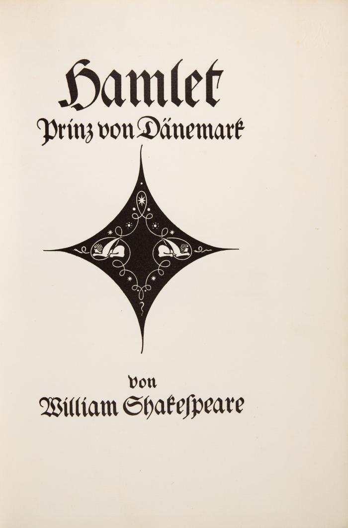 MUSTERDRUCK
SHAKESPEARE, WILLIAM: Hamlet Prinz von Dänemark.