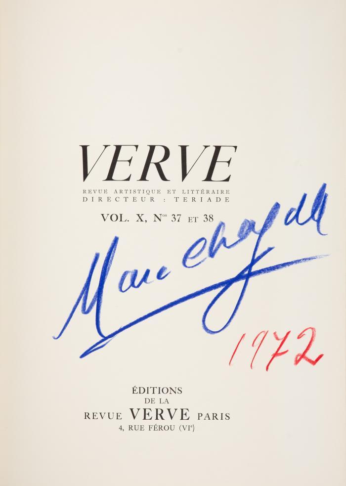 MARC CHAGALL
Dessins pour la Bible (Bible II).