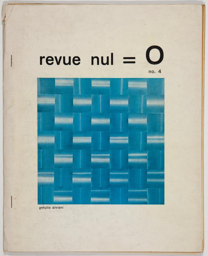 ZERO
revue nul = 0, no. 4.