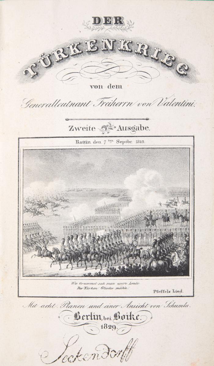 Valentini, Georg Wilhelm von: Der Türkenkrieg. 2. Ausgabe.