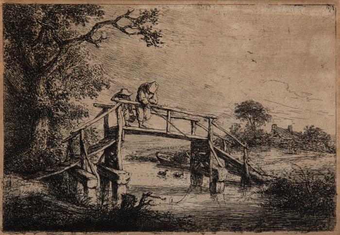 Der Angler auf der Brücke