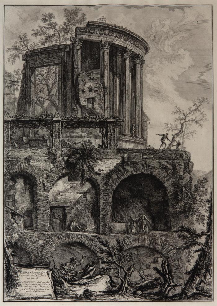 Altra Veduta del tempio della Sibilla in Tivoli