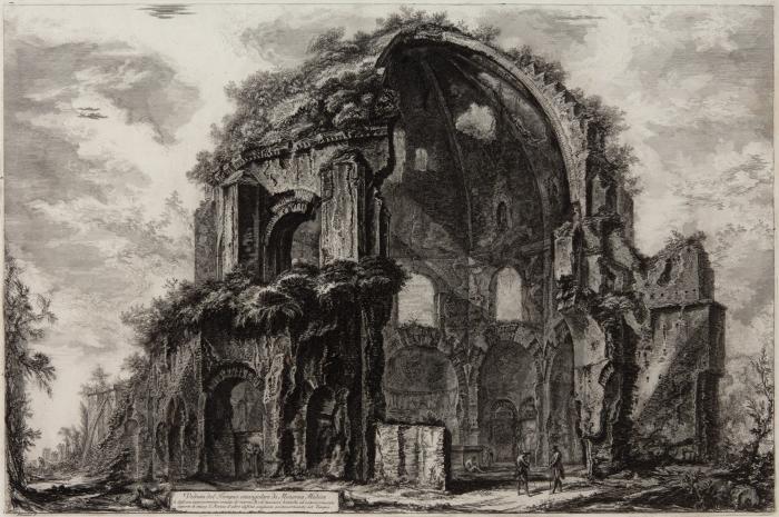 Veduta del Tempio ottangolare di Minerva Medica