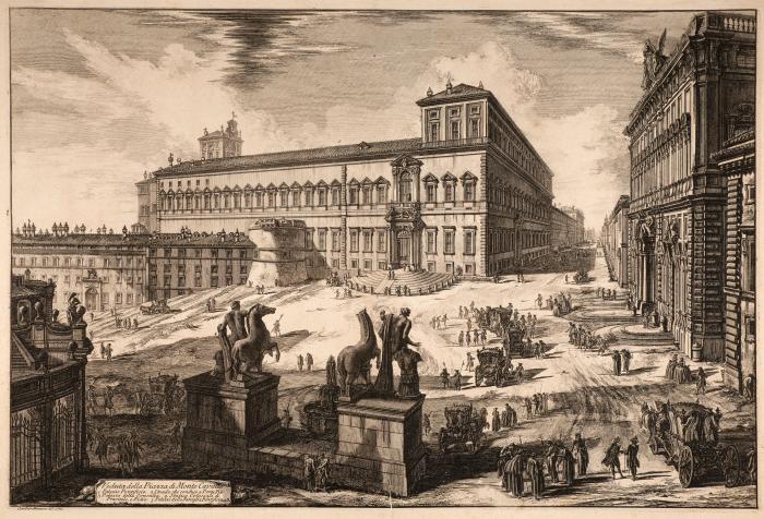 Veduta della Piazza di Monte Cavallo