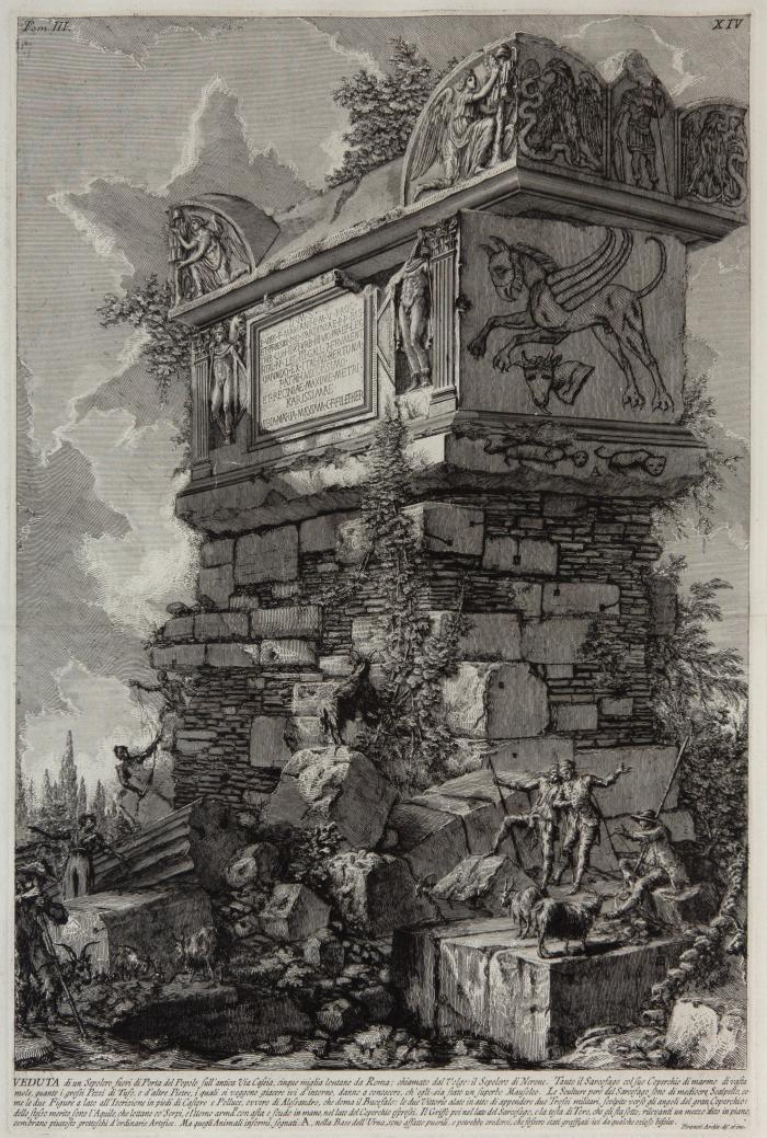 Veduta di un Sepolcro fuori di Porta del Popolo sull' antica Via Cassia