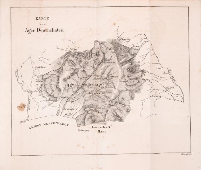 Reisen im Peloponnes. Erster Theil [alles !]:  Der ager Dentheliates, Phliasia, Sikyonia, Arkadien, Theile von Argolis, Threatis, Theile von Lakonika.