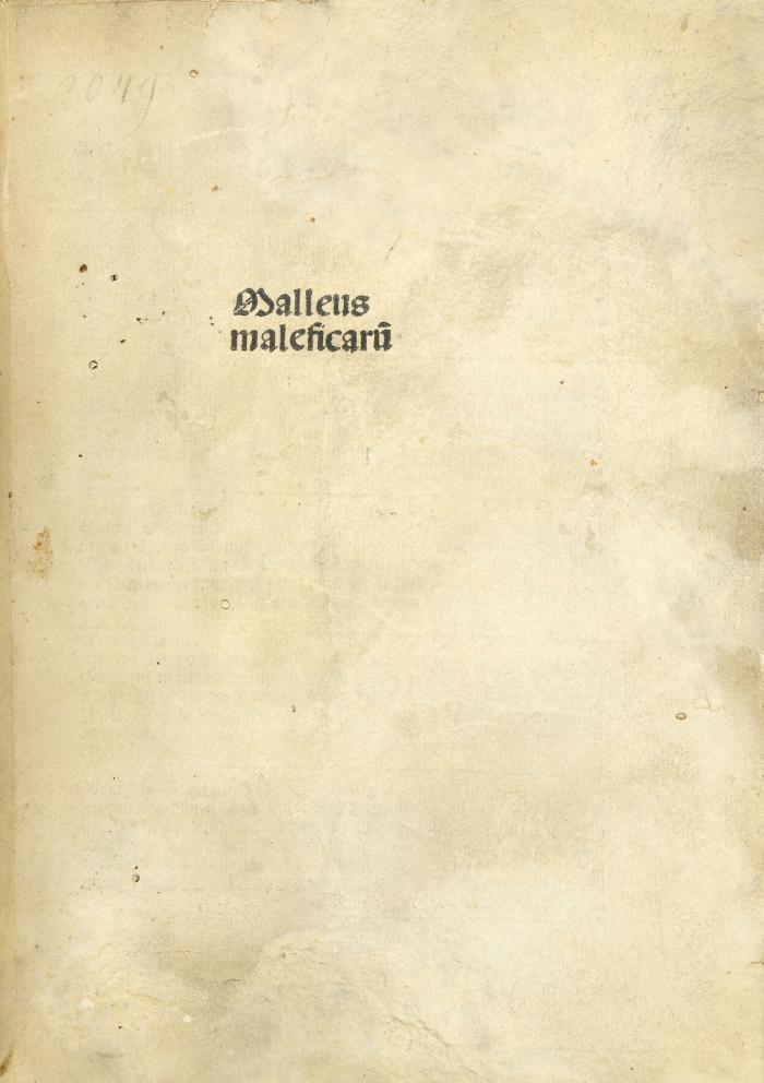 Malleus maleficarum.