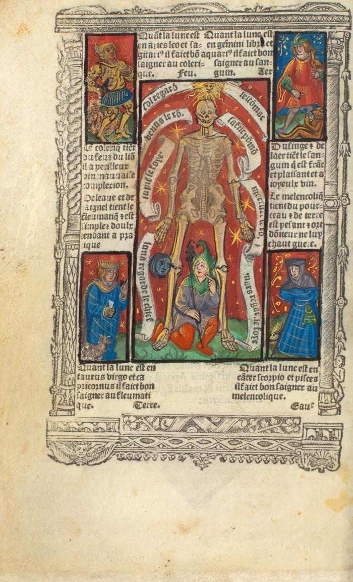 Stundenbuch für den Gebrauch von Rom. Pergamentdruck mit illuminierten Metallschnitten. Paris: Germain Hardouyn, um 1520 (Datierung nach dem Almanach).