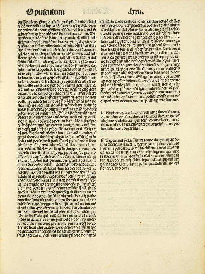 Opuscula. Mit der Vita Sancti Thomae hrsg. v. Antonius Pizamanus.