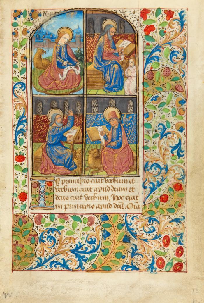 Lateinisch-französisches Stundenbuch für den Gebrauch von Rouen. Handschrift auf Pergament. Rouen, Werkstatt des Maître de l’Échevinage, letztes Viertel des 15. Jahrhunderts. 175 x 120 mm. 96 Bll.