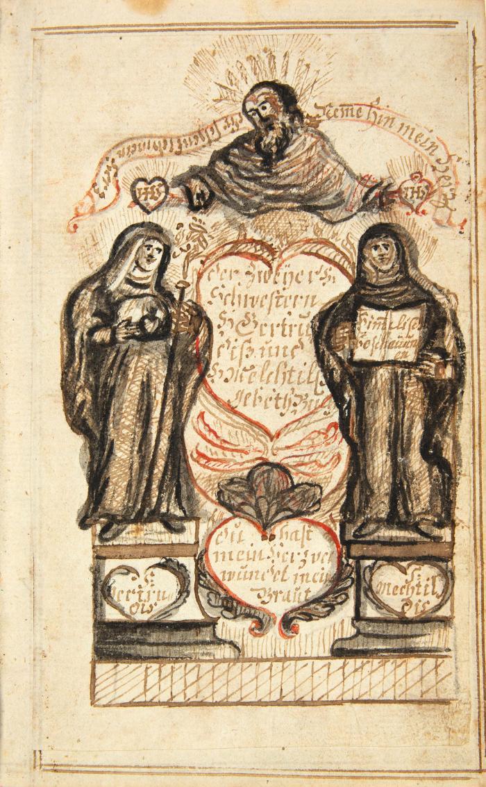 Handgeschriebenes Gebetbuch. - Gertruden Buch oder Auserlesenes, Geistreiches und Andächtiges Gebeth-Buch. Eines des Capuciner-Ordens Priestern, der H. Gertruden sonderlichen Liebhabern, von neuem gemacht, offt übersehen, und nun zum letzten mahl verbessert und vermehrt.