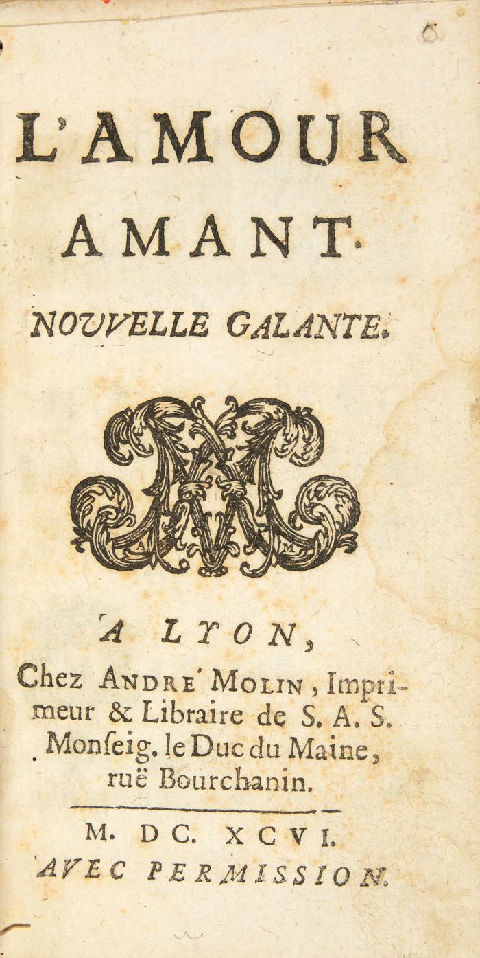 L'amour amant. Nouvelle galante.