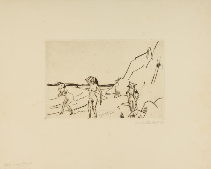 Frauen am Strand (Akte am Strand / Badende am Strand)