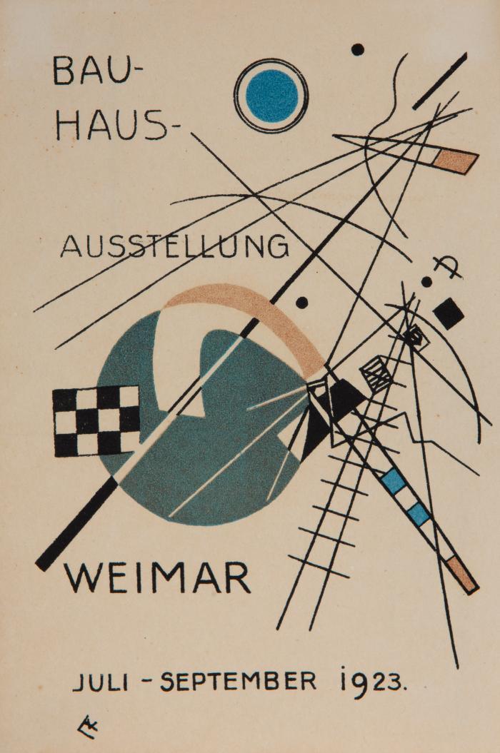 Postkarte für die erste öffentliche Bauhaus-Ausstellung,