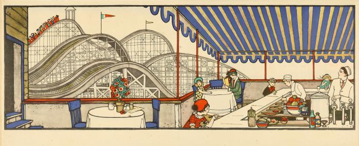 Der Jahrmarkt. (Leporello-Ausgabe).