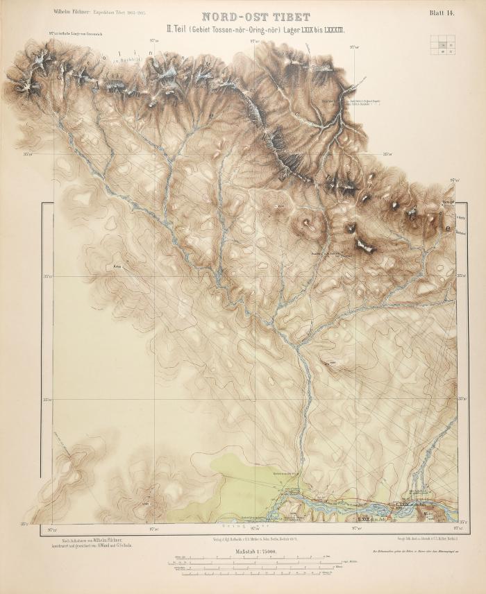 Wissenschaftliche Ergebnisse meiner Expedition nach Nord-Ost-Tibet 1904. Atlasband.