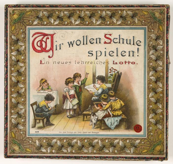 Spiele. - Wir wollen Schule spielen ! Ein neues lehrreiches Lotto. (Gesellschaftsspiel).