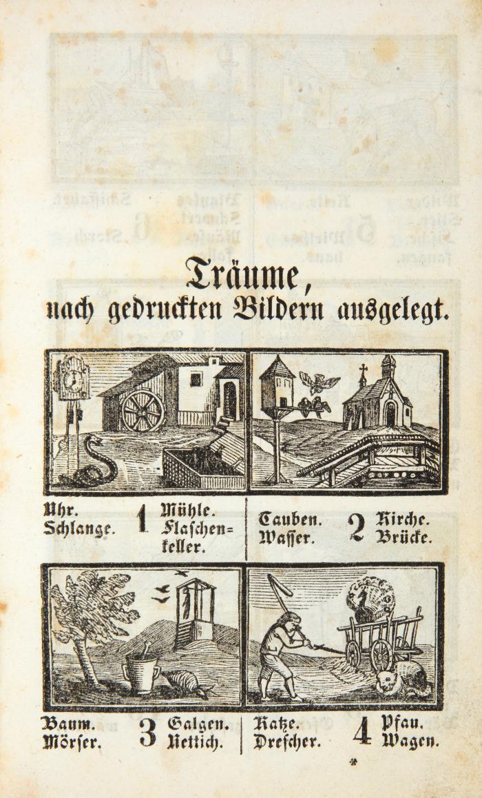 Traumdeutung. - Neuestes Traum-Buch oder Anweisung Träume auszulegen. Zur Unterhaltung und Belustigung in Mußestunden.