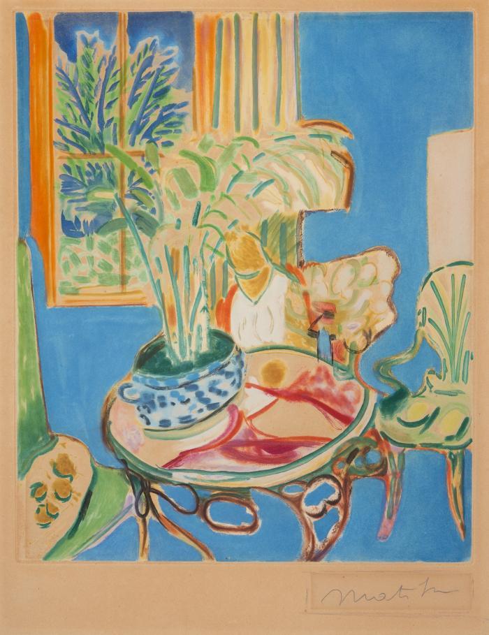 Petit intérieur bleu