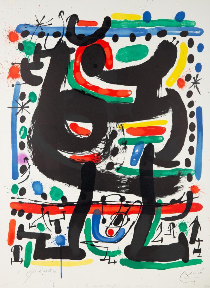 Poster for the opening of Mourlot atelier in New York