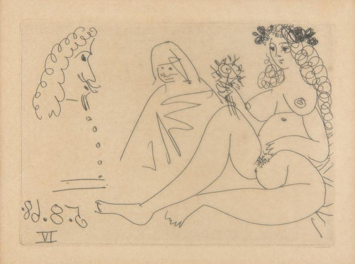 Femme blonde à la fleur (aus: La Célestine - Serie 347)