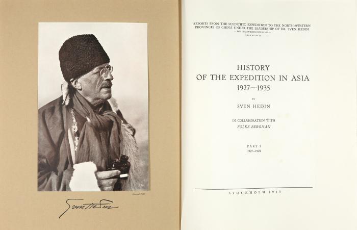 Hedin, Sven: History of the Expedition in Asia 1927-1935. In Collaboration with Folke Bergman. 4 Bde.