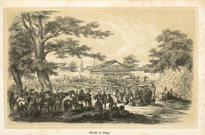 Reise um die Erde nach Japan an Bord der Expeditions-Escadre unter Commodore M.C. Perry in den Jahren 1853, 1854 und 1855, unternommen im Auftrage der Regierung der Vereinigten Staaten.
