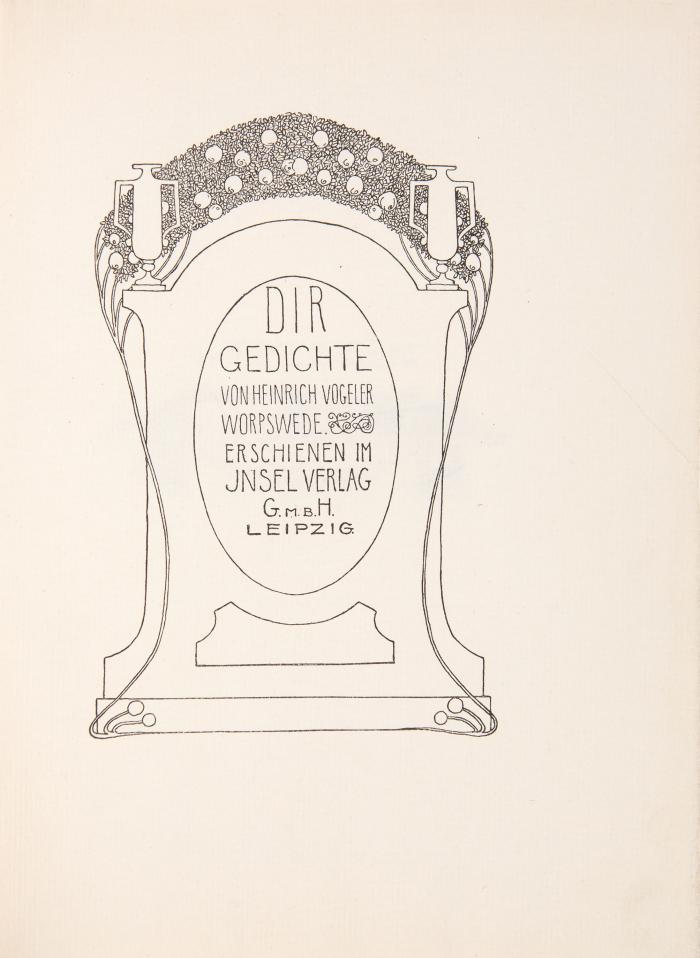 HEINRICH VOGELER
Dir. Gedichte.