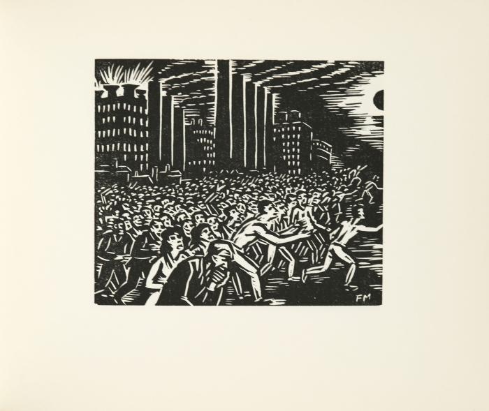 FRANS MASEREEL
Route des Hommes, soixante bois gravés.