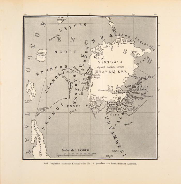 Kollmann, Paul: Der Nordwesten unserer Ostafrikanischen Kolonie. Eine Beschreibung von Land und Leuten am Victoria-Nyanza nebst Aufzeichnungen einiger daselbst gesprochenen Dialekte.