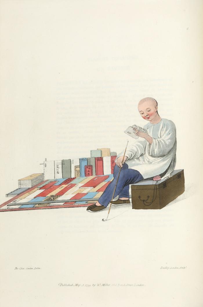 The costume of China, illustrated by sixty engravings: with explanations in English and French. London: S. Gosnell for W. Miller 1800.
