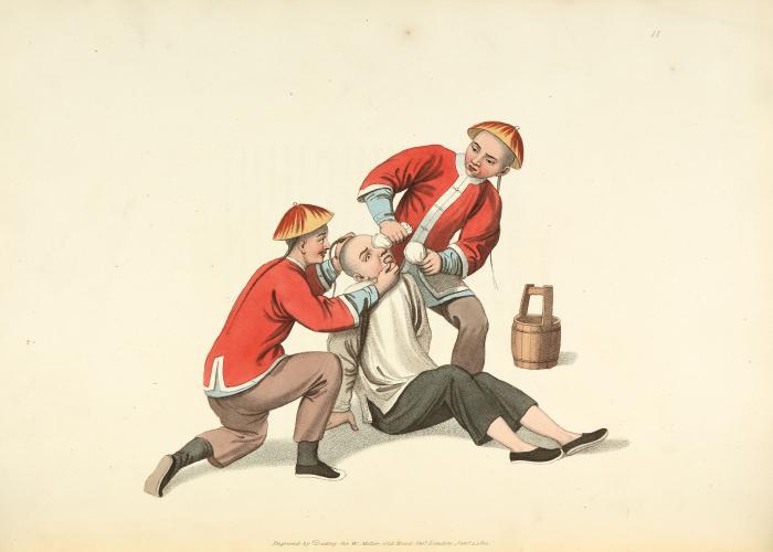 The punishments of China. With explanations in English and French. (Titel u. Text in Engl. u. Französ.).