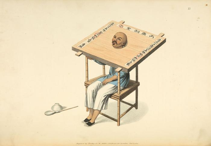 The punishments of China. With explanations in English and French. (Titel u. Text in Engl. u. Französ.).