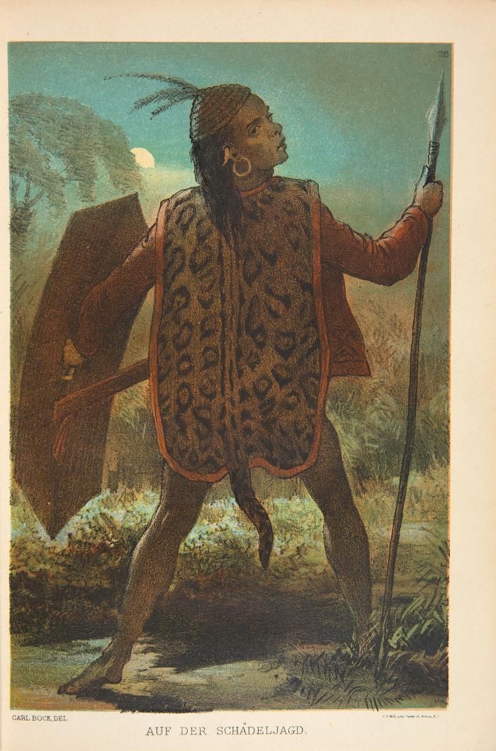 Bock, Carl: Unter den Kannibalen auf Borneo. Eine Reise auf dieser Insel und auf Sumatra. Einzig autorisierte deutsche Ausgabe. Aus dem Englischen [von R. Springer]. Mit einleitendem Vorwort von Alfred Kirchhoff. Zweite Auflage.