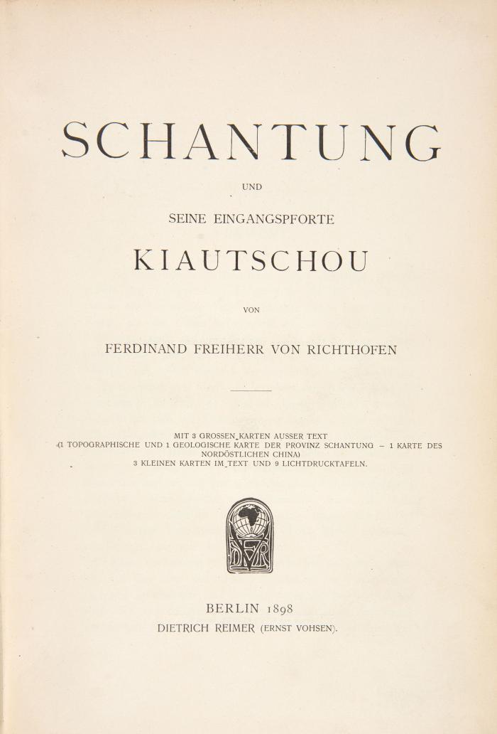 Schantung und seine Eingangspforte Kiautschou.
