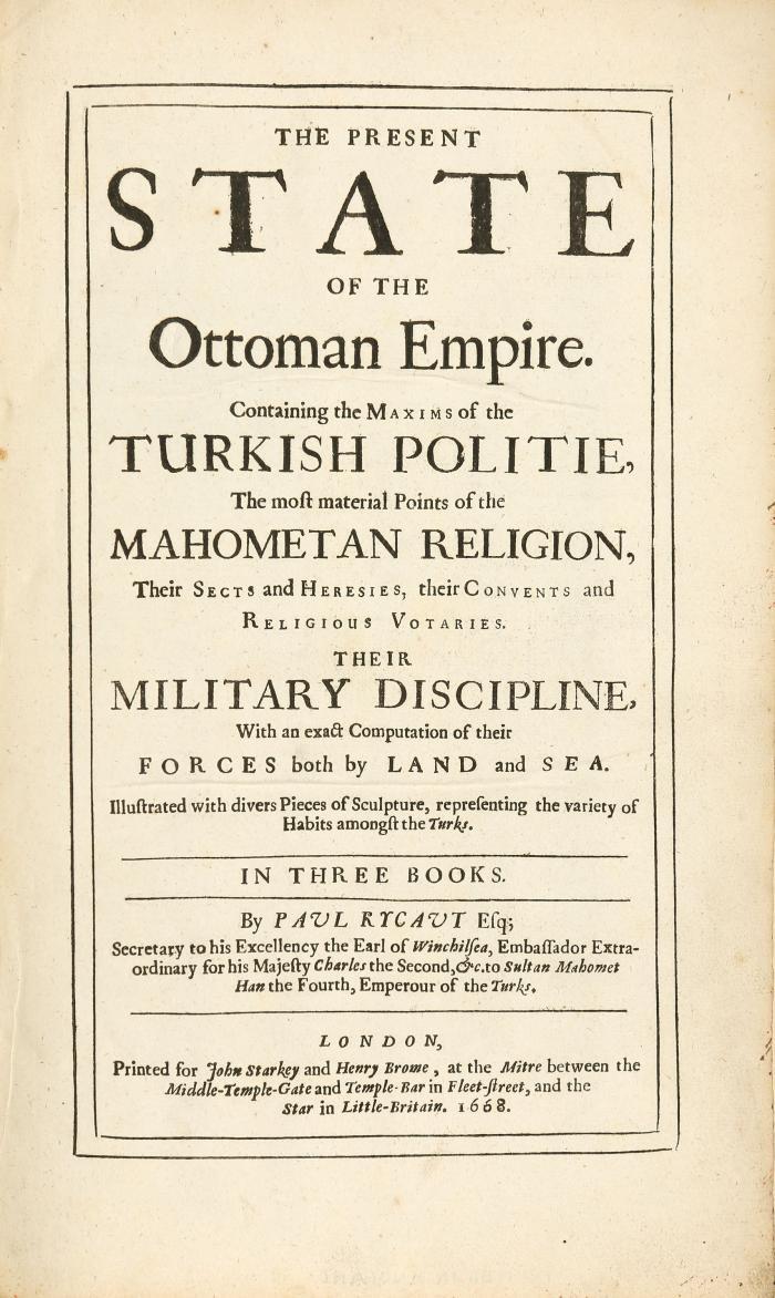 The present state of the Ottoman Empire.