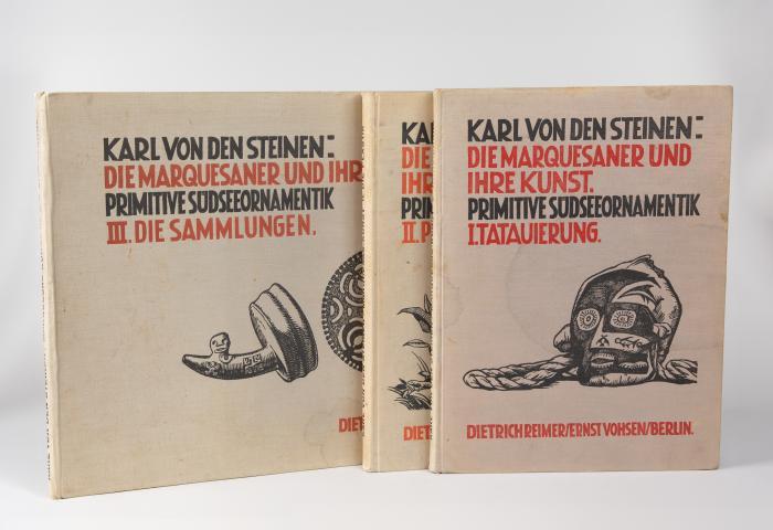 Die Marquesaner und ihre Kunst. Studien über die Entwicklung primitiver Südseeornamentik nach eigenen Reiseergebnissen und dem Material der Museen. 3 Bde.