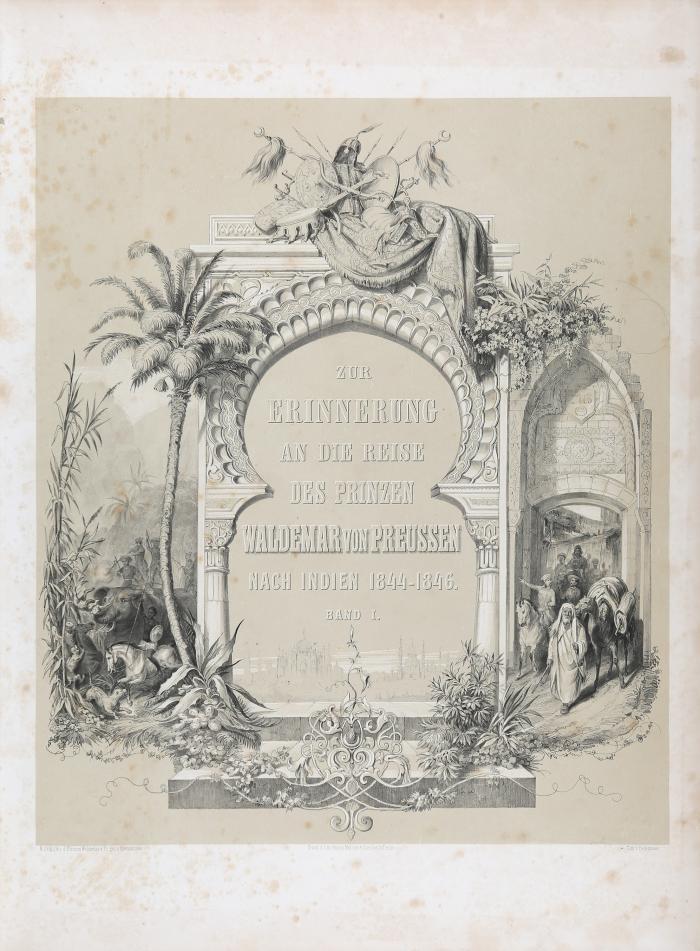 Waldemar, Prinz von Preußen. Zur Erinnerung an die Reise des Prinzen Waldemar von Preußen nach Indien in den Jahren 1844-1846. 4 Tle. in 2 Bdn.