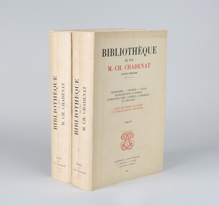 Chadenat. - Bibliothèque de feu M. Ch. Chadenat. Nachdruck der Auktionskataloge von 1942-54. 2 Bde.
