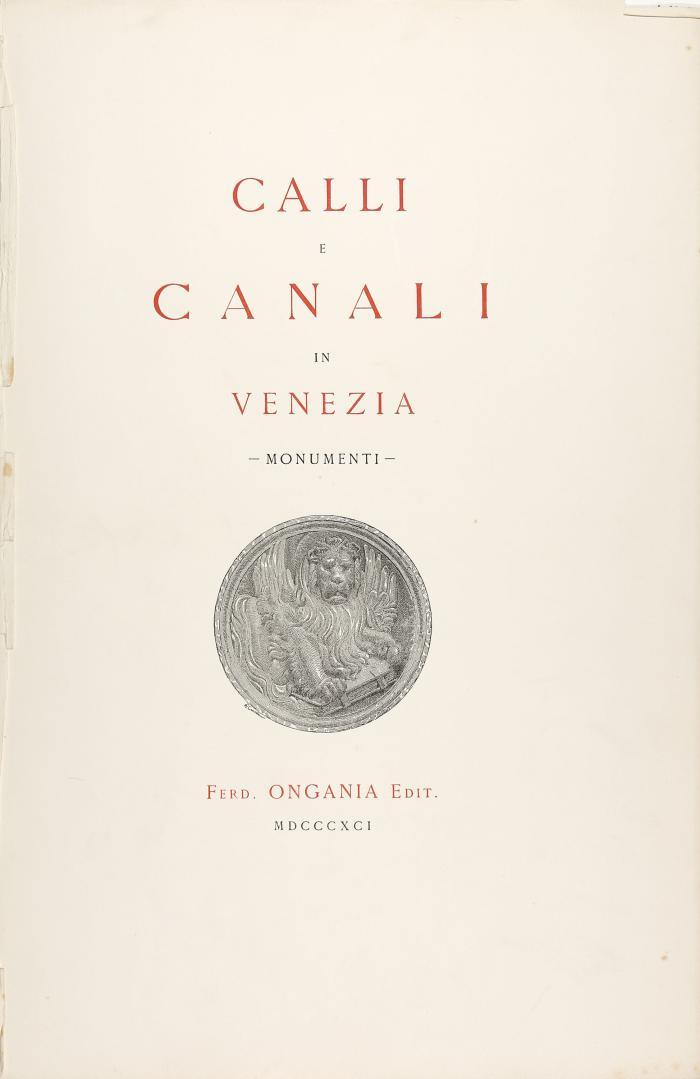 Calli e canali in Venezia. Monumenti.
