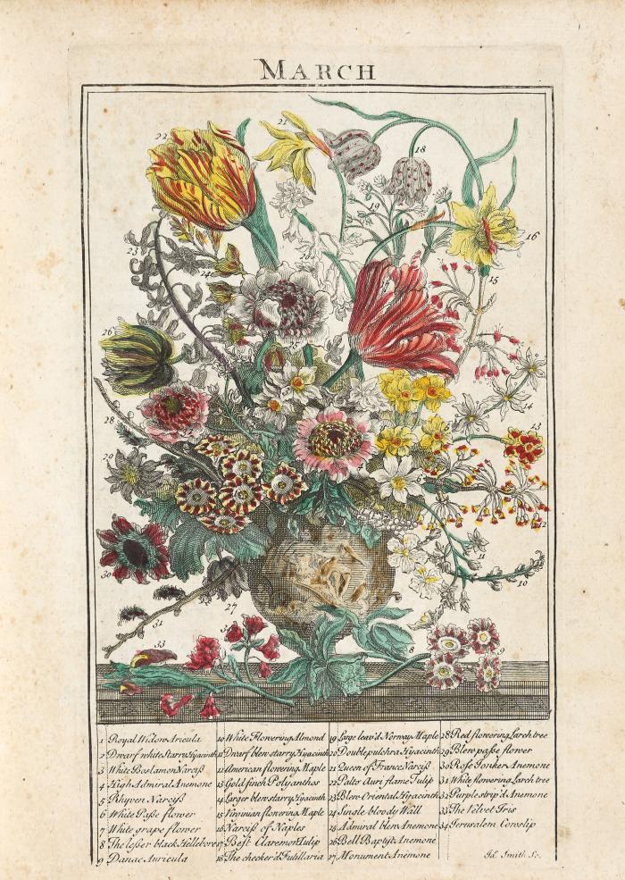 The Flower Garden display'd, in above four hundred curious representations of the most beautiful flowers ... With the description and history of each plant and the method of their culture ... To which is added, a flower-garden for gentlemen and ladies ...