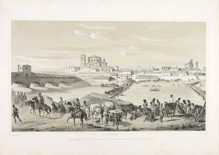 Adam, Franz und Eugen (Illustr.): Erinnerungen an die Feldzüge der K.K. Oester. Armee in Italien in den Jahren 1848-49. In Handzeichnungen nach der Natur.