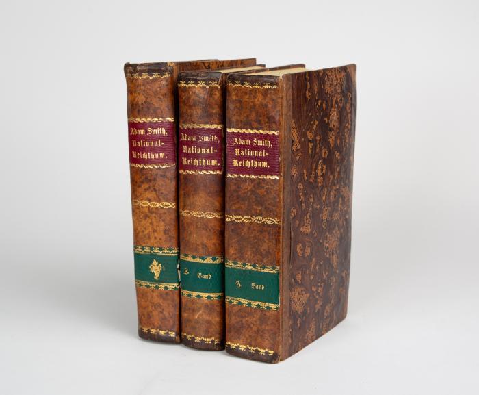 Untersuchung über die Natur und die Ursachen des National-Reichthums. Aus dem Englischen der vierten Ausgabe neu übersetzt und mit Anmerkungen versehen von C. Carve. 3. verb. Aufl. 3 Bde.
